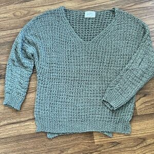 Sage Green Chunky Waffle Knit Sweater, Like New Gently Worn, Size small/medium